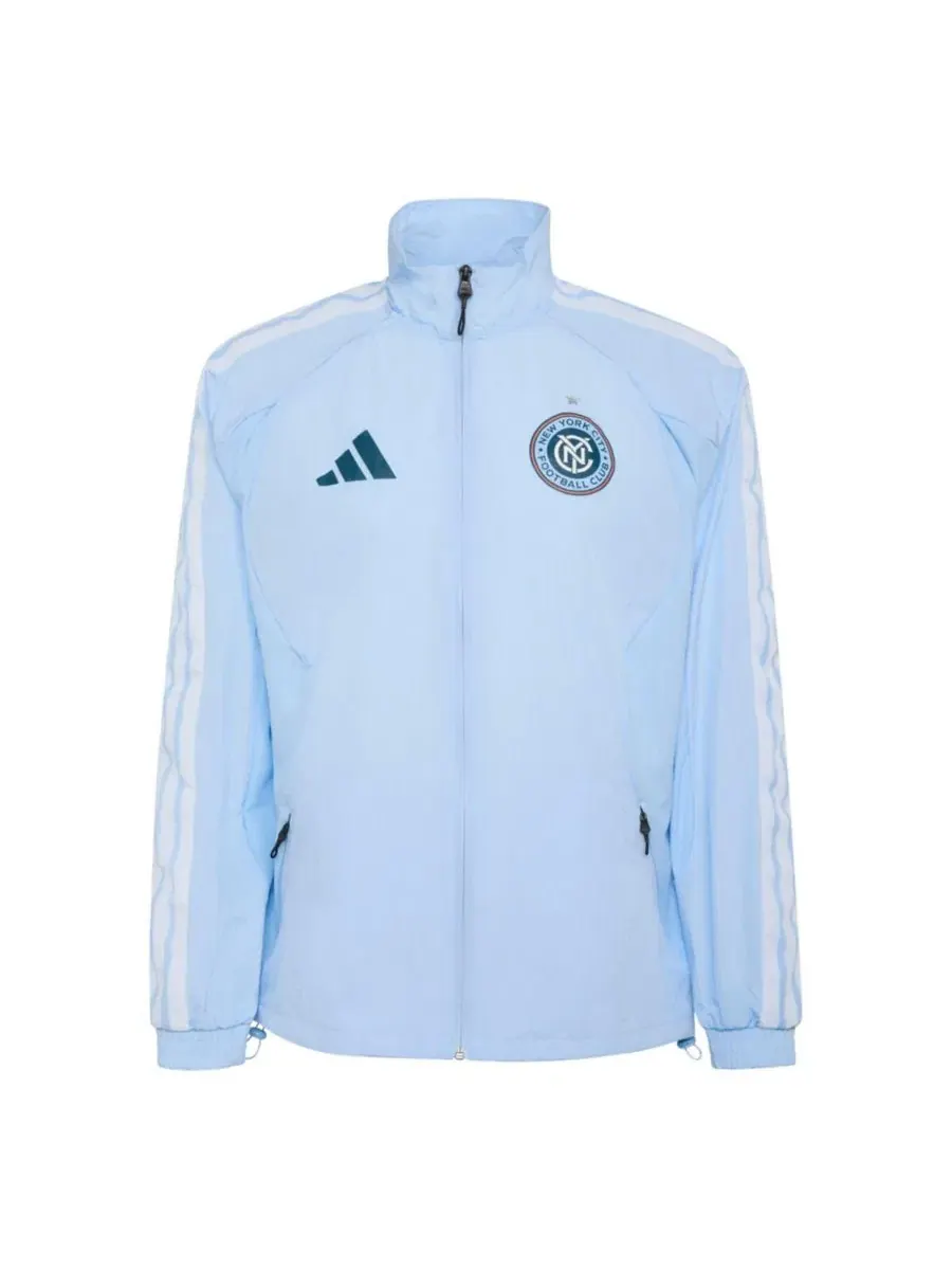Куртка-ветровка с рагланом и полноценной застежкой-молнией, New York City FC 2026 Anthem adidas — изображение 6 из 6