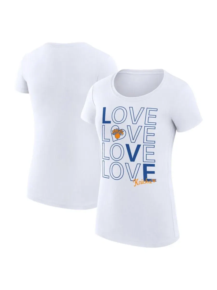 Футболка приталенная с принтом New York Knicks Basketball Love G-III 4Her by Carl Banks