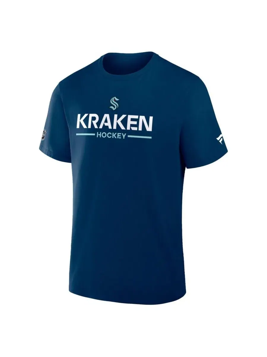 Футболка мужская с принтом Seattle Kraken Authentic Pro Primary Fanatics — изображение 3 из 3, темно-синий