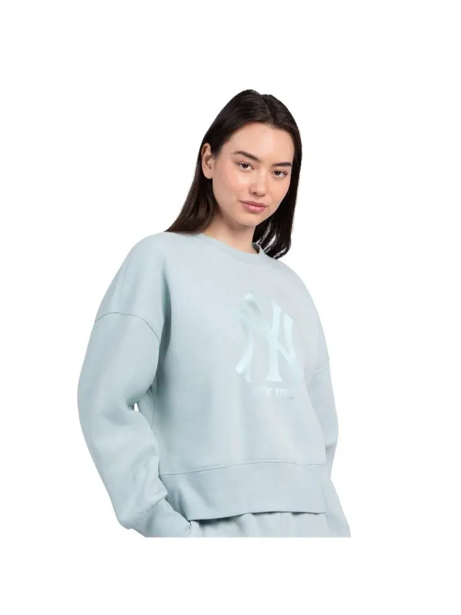 Женский свитшот из флиса с принтом New York Yankees Pastels Boxy Fleece Starter
