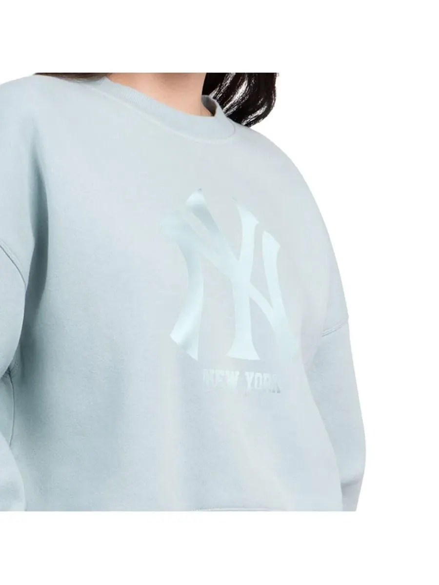Женский свитшот из флиса с принтом New York Yankees Pastels Boxy Fleece Starter — изображение 2 из 3, мята