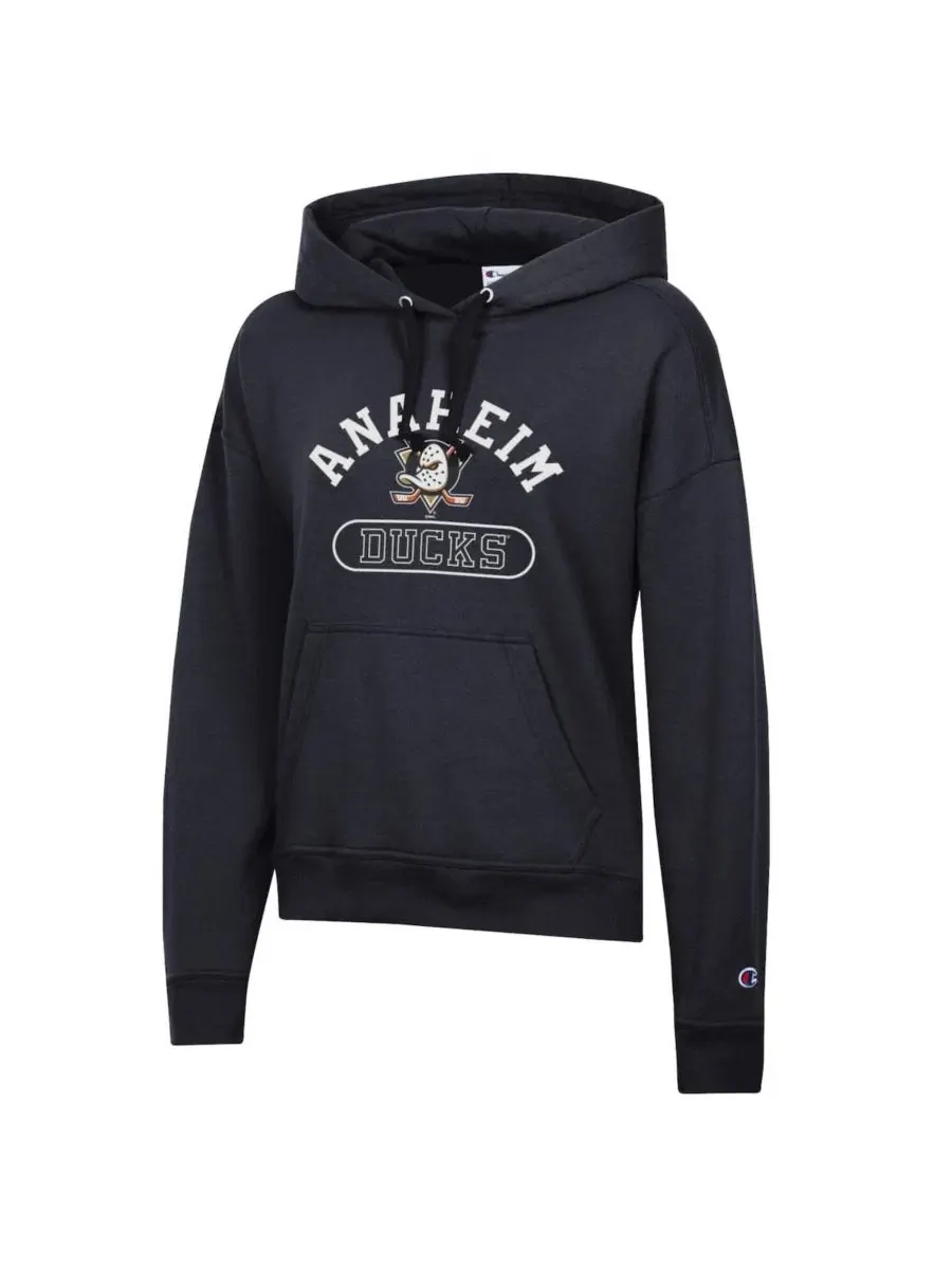 Худи с капюшоном Anaheim Ducks Arched Pill Box Champion — изображение 3 из 3, черный