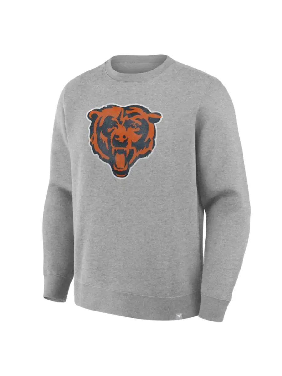Мужской свитшот с длинным рукавом Chicago Bears Legacy Fanatics — изображение 3 из 3, серый