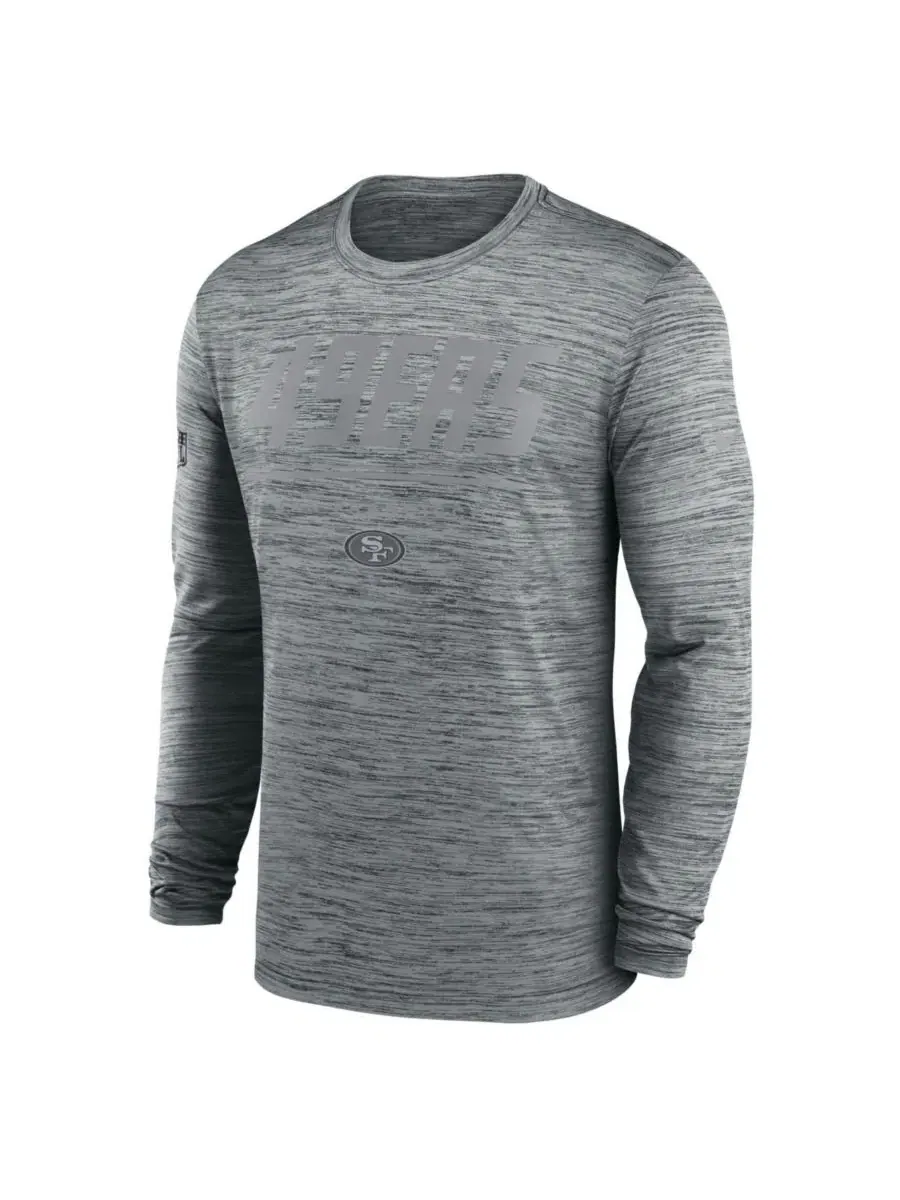 Футболка с длинным рукавом Dri-FIT Sideline Offensive Transition Velocity Nike — изображение 2 из 3, серый