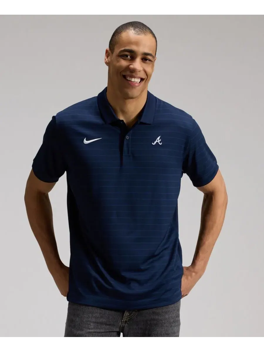 Поло Nike Atlanta Braves Authentic Collection Striped Victory Dri-FIT