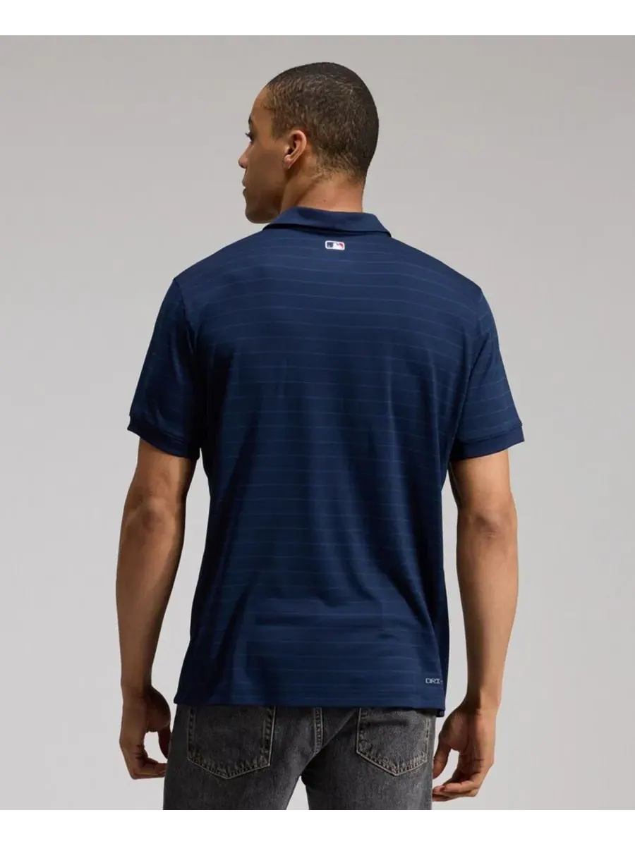 Поло Nike Atlanta Braves Authentic Collection Striped Victory Dri-FIT — изображение 2 из 4, синий