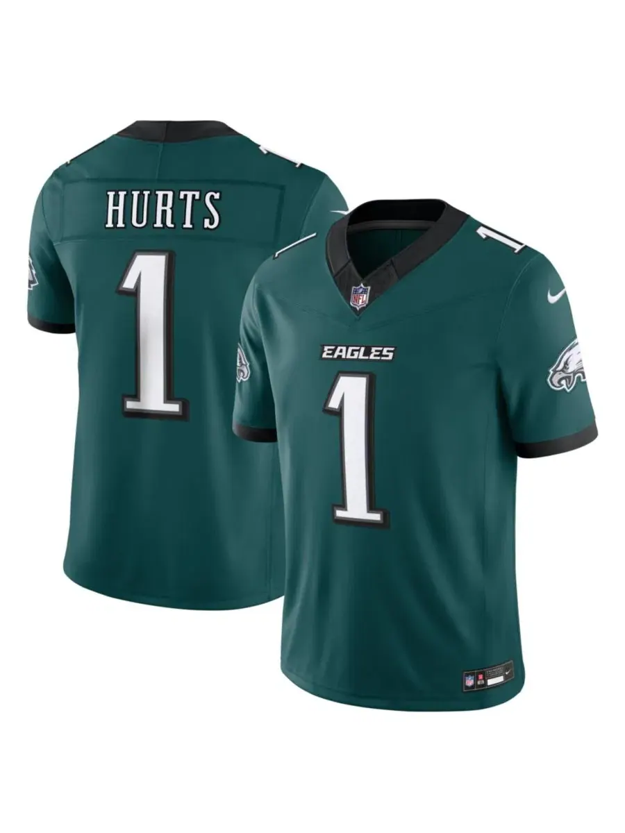 Мужская футболка с длинным рукавом Jalen Hurts Midnight Green Philadelphia Eagles Vapor F.U.S.E