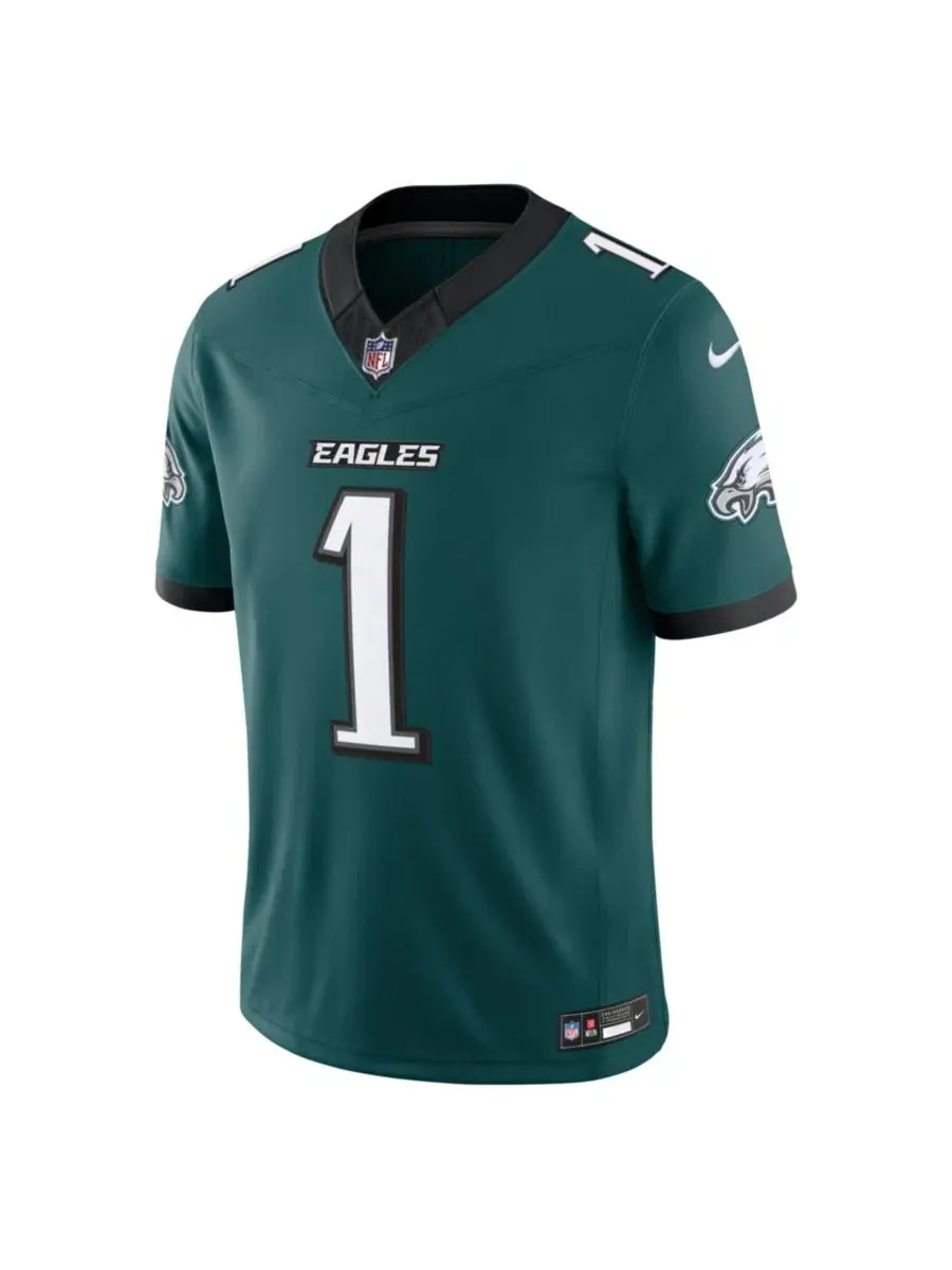 Мужская футболка с длинным рукавом Jalen Hurts Midnight Green Philadelphia Eagles Vapor F.U.S.E — изображение 3 из 3, зеленый