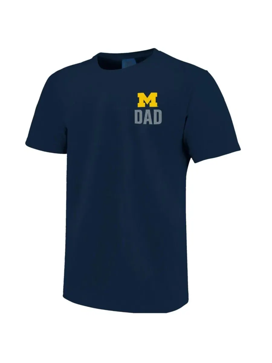 Футболка с длинным рукавом, с принтом, Michigan Wolverines Image One — изображение 3 из 3, темно-синий