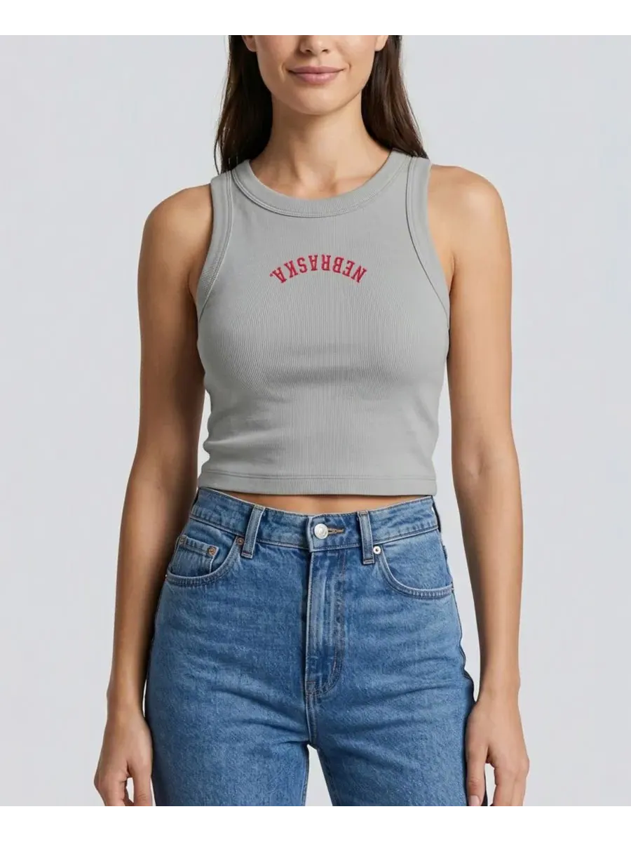 Женский топ-майка с перевернутой вышивкой Nebraska Huskers Uscape Apparel