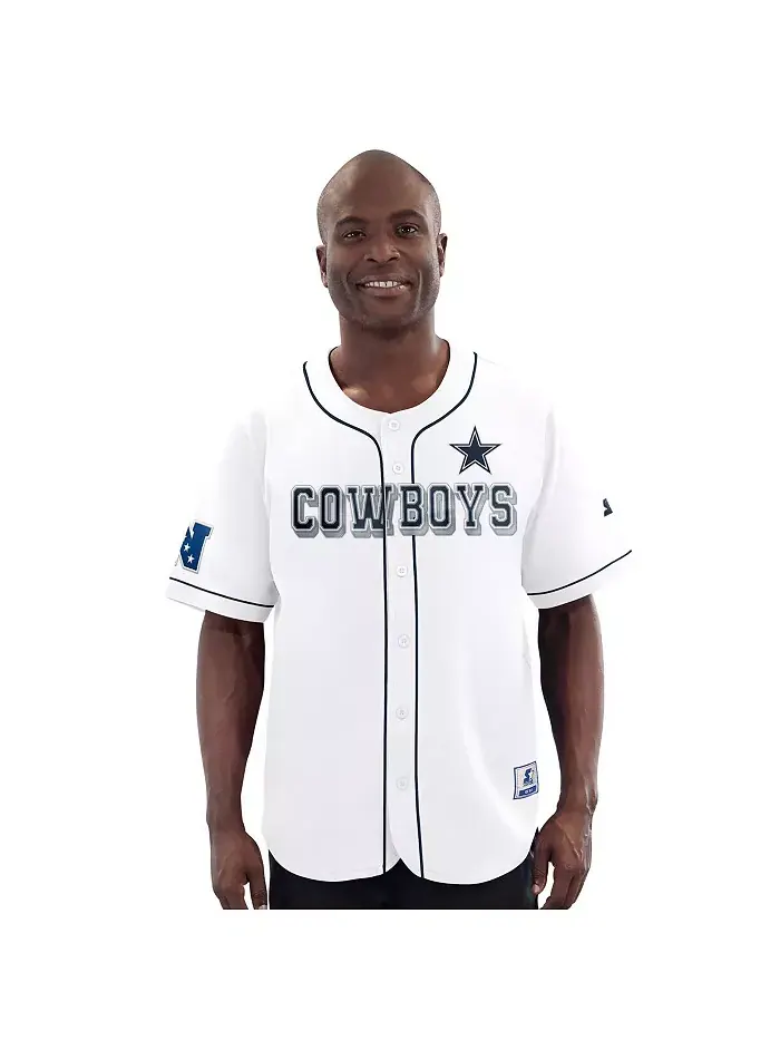 G-III Sports by Carl Banks Мужская бейсбольная джерси Dallas Cowboys Relay белого цвета Starter