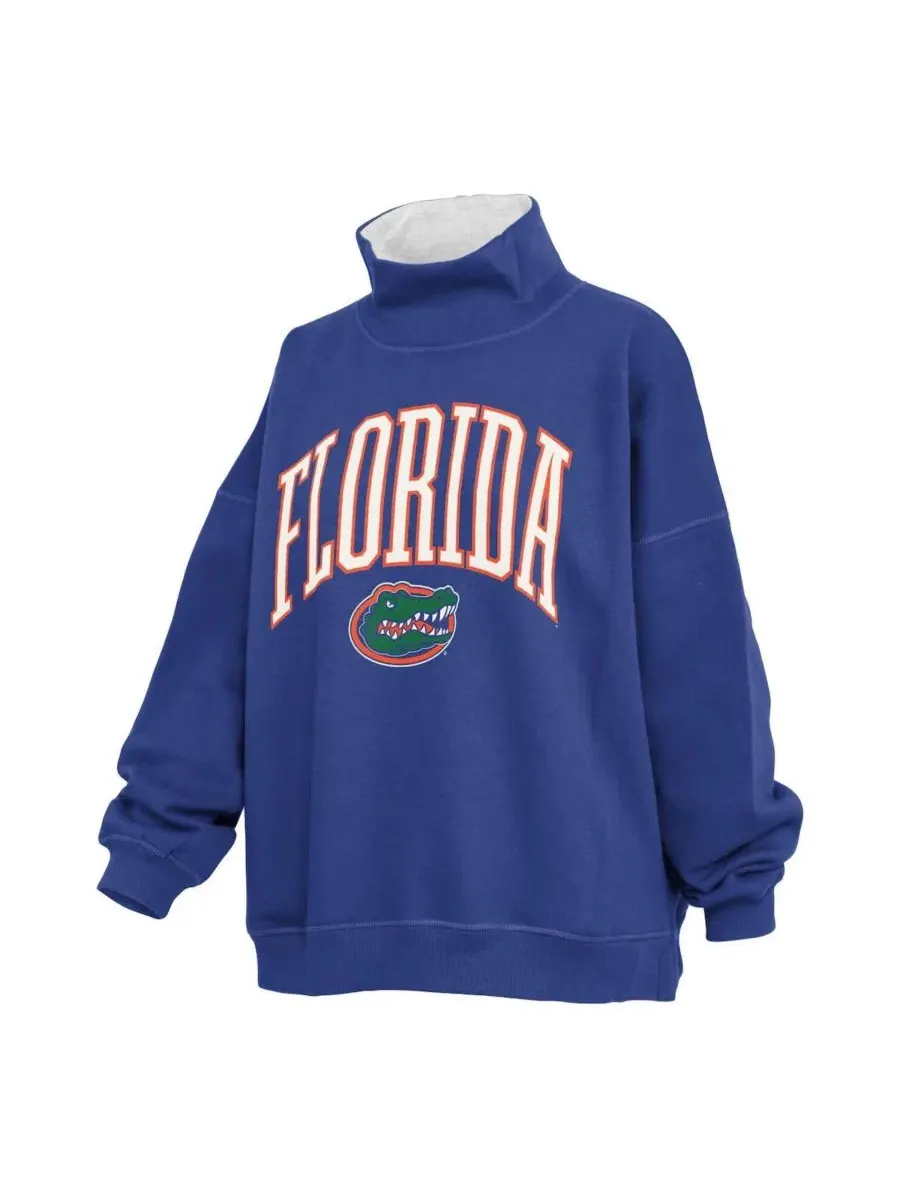Свитшот с высоким воротом Florida Gators Oversized Mock Neck Sweatshirt Pressbox — изображение 3 из 3, королевский