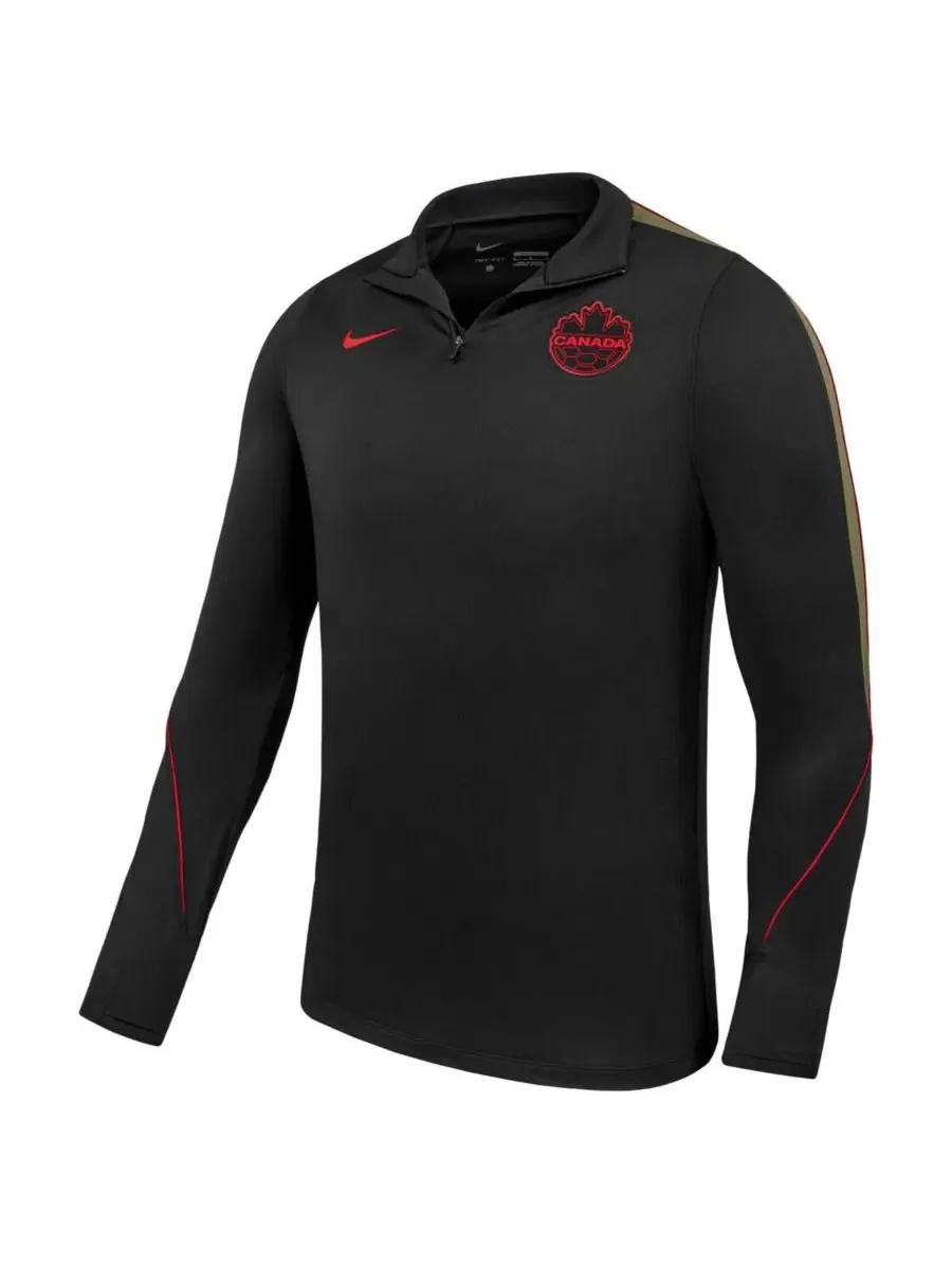 Свитшот мужской с длинным рукавом Nike Canada Soccer 2026 Strike Drill Top — изображение 2 из 3, черный