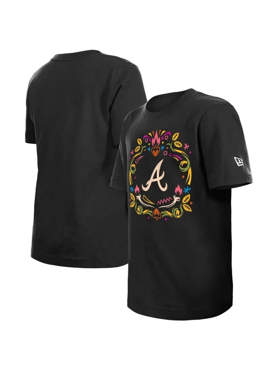 Футболка с коротким рукавом Atlanta Braves Día de los Muertos New Era