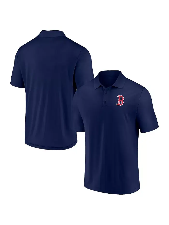Мужская поло с основным логотипом Boston Red Sox в синем цвете Fanatics