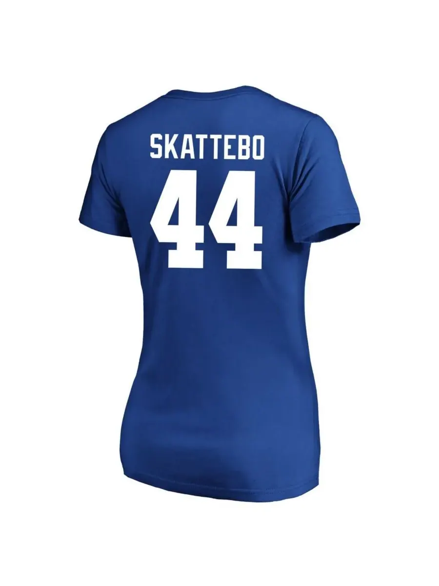Женская футболка Cam Skattebo Royal New York Giants большого размера с круглым вырезом и номером — изображение 2 из 3
