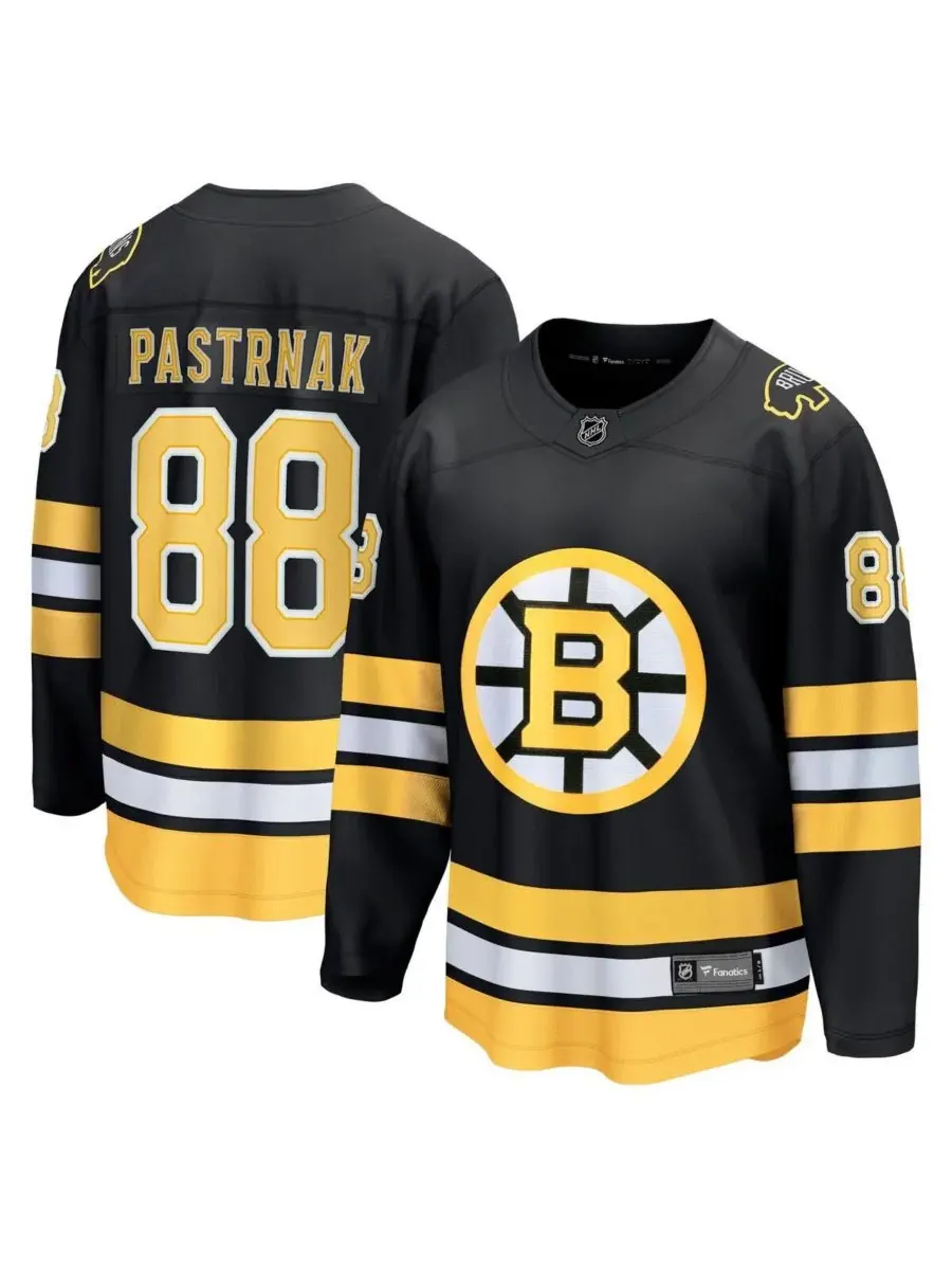 Fanatics Мужская черная домашняя футболка David Pasternak Boston Bruins Breakaway Player Jersey