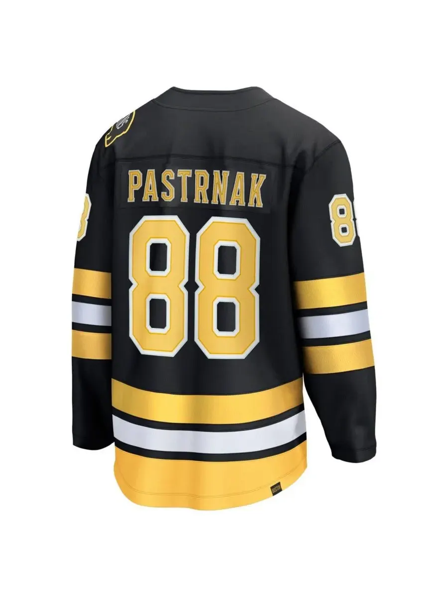 Fanatics Мужская черная домашняя футболка David Pasternak Boston Bruins Breakaway Player Jersey — изображение 3 из 3, черный