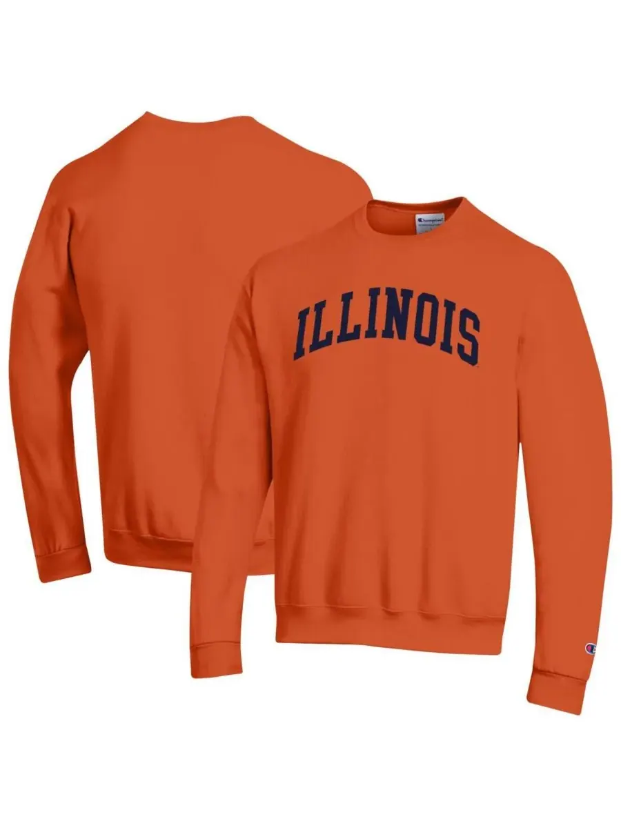 Champion Мужская оранжевая флисовая толстовка с логотипом Illinois Fighting Illini Basic Arch