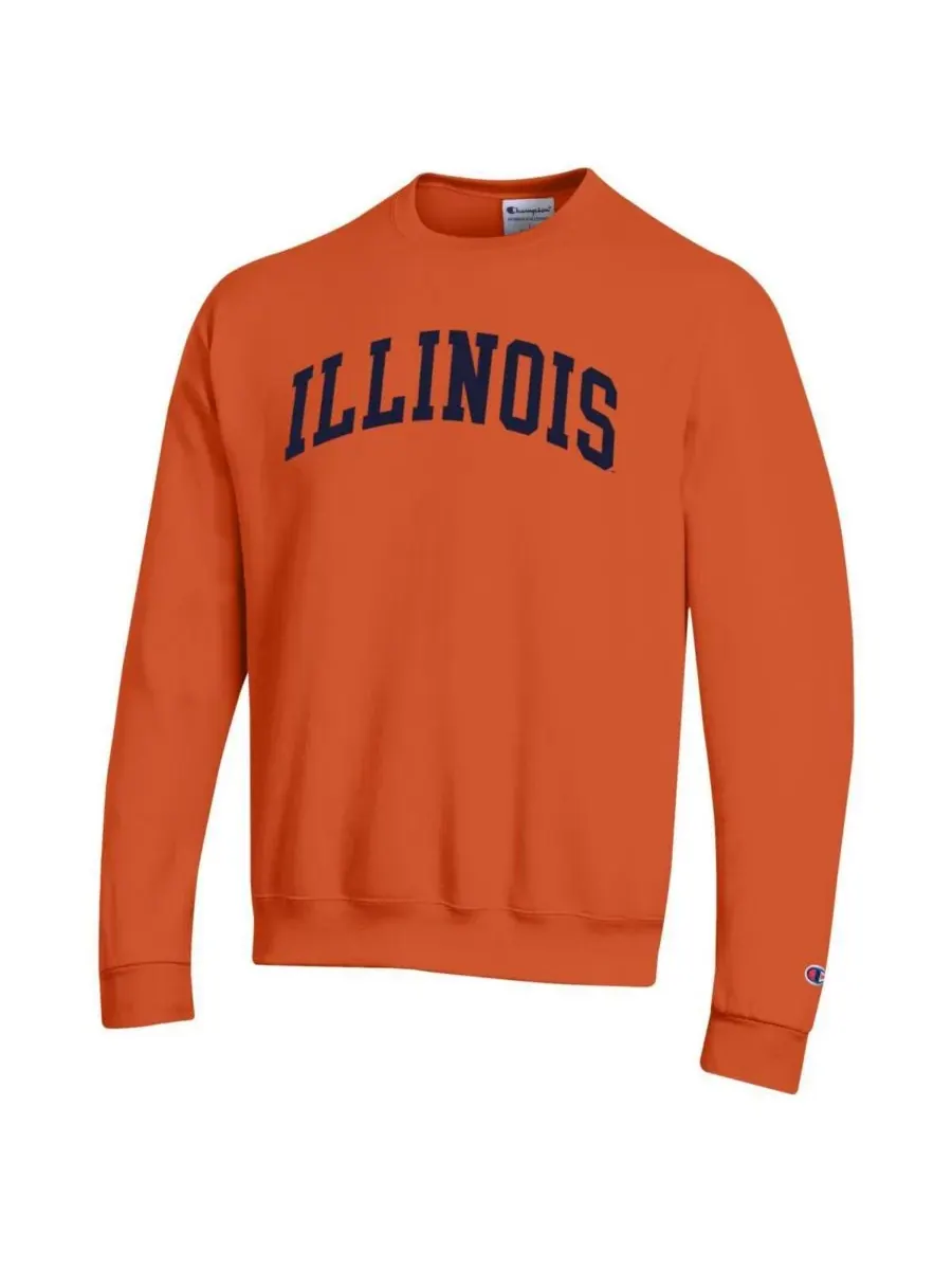 Champion Мужская оранжевая флисовая толстовка с логотипом Illinois Fighting Illini Basic Arch — изображение 3 из 3, оранжевый