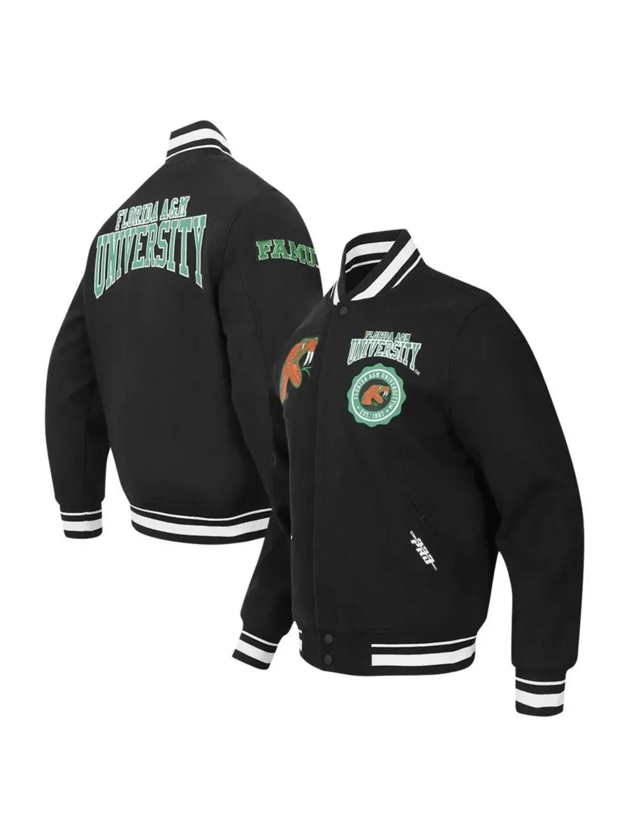 Pro Standard Мужская черная шерстяная куртка на молнии с эмблемой команды Florida A & M Rattlers