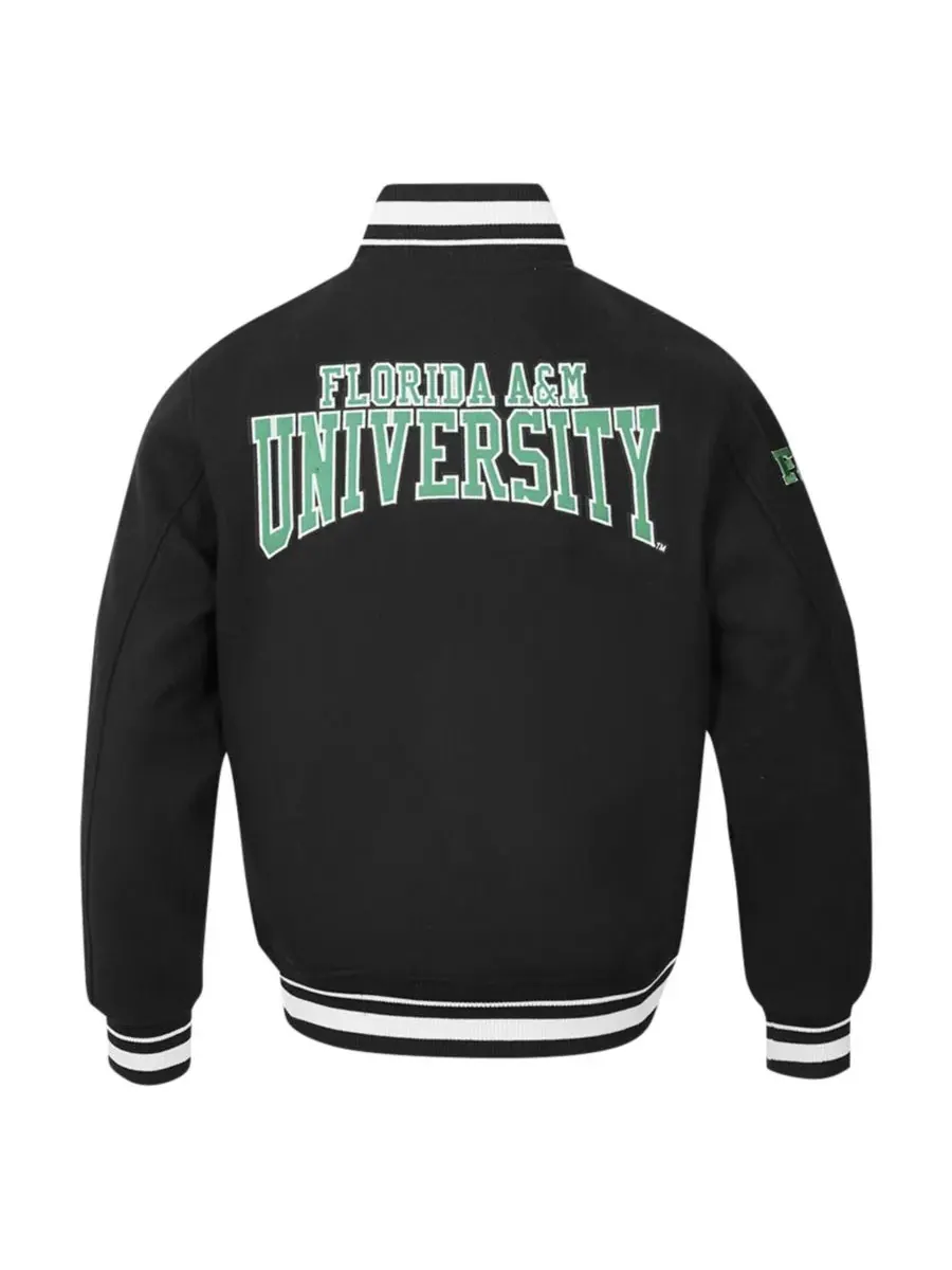 Pro Standard Мужская черная шерстяная куртка на молнии с эмблемой команды Florida A & M Rattlers — изображение 2 из 5, черный