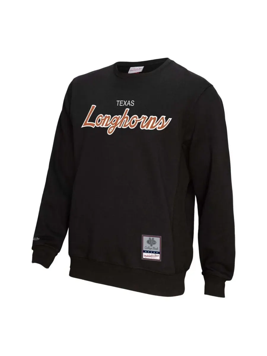 Mitchell & Ness Мужская черная толстовка с надписью Texas Longhorns Elite Script — изображение 3 из 3, черный
