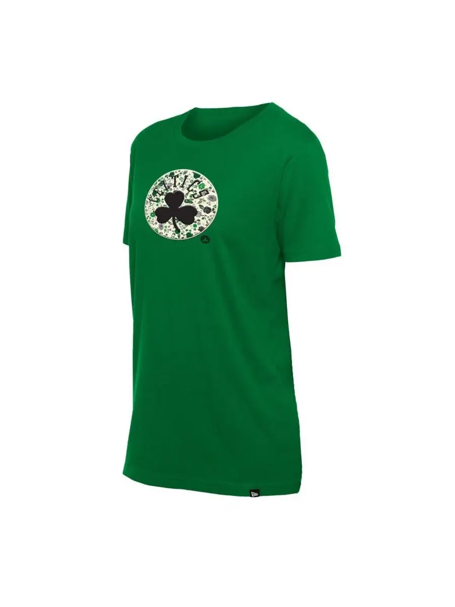 New Era Женская футболка Kelly Green Boston Celtics Glam Game Flower — изображение 3 из 3, зеленый