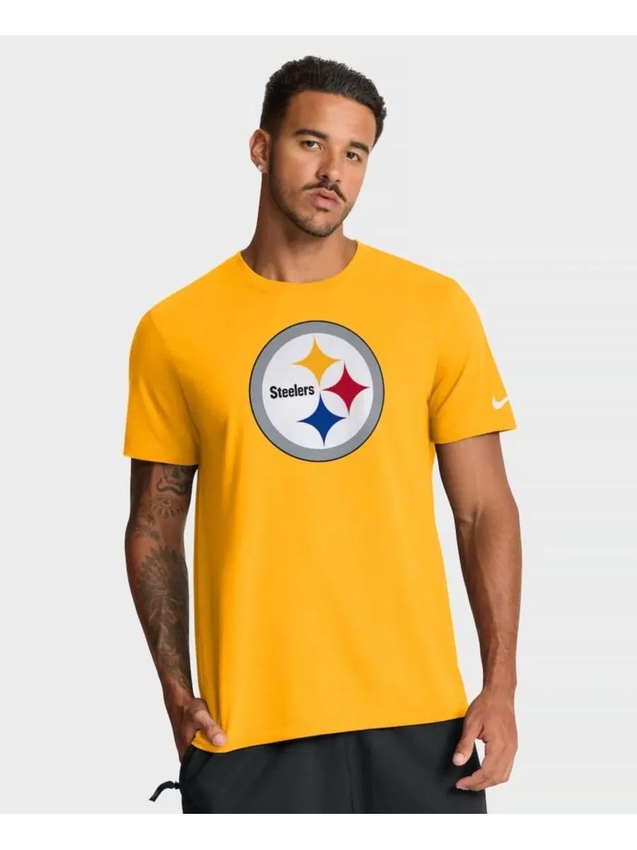 Мужская золотистая футболка с логотипом Pittsburgh Steelers Essential Nike — изображение 6 из 6, золото