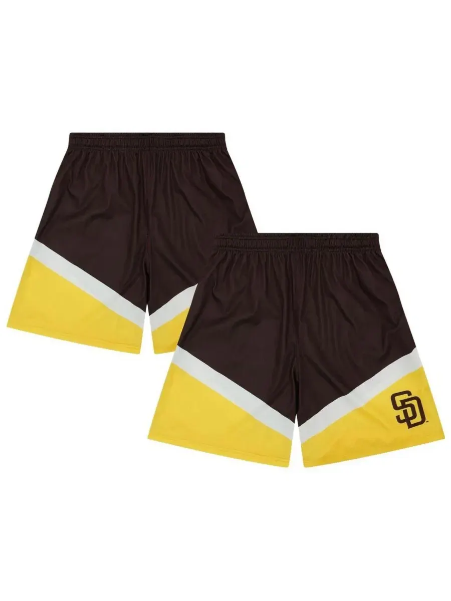 Мужские коричневые шорты San Diego Padres с цветными блоками Foco