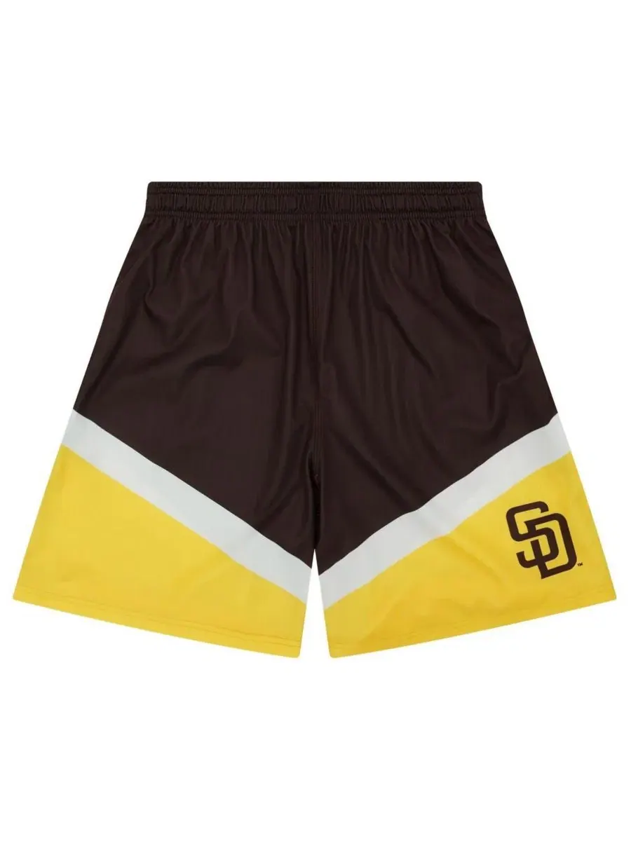 Мужские коричневые шорты San Diego Padres с цветными блоками Foco — изображение 2 из 3, коричневый желтый