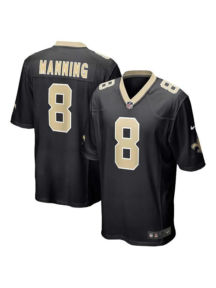Мужская черная футболка для пенсионеров с Арчи Мэннингом New Orleans Saints Nike