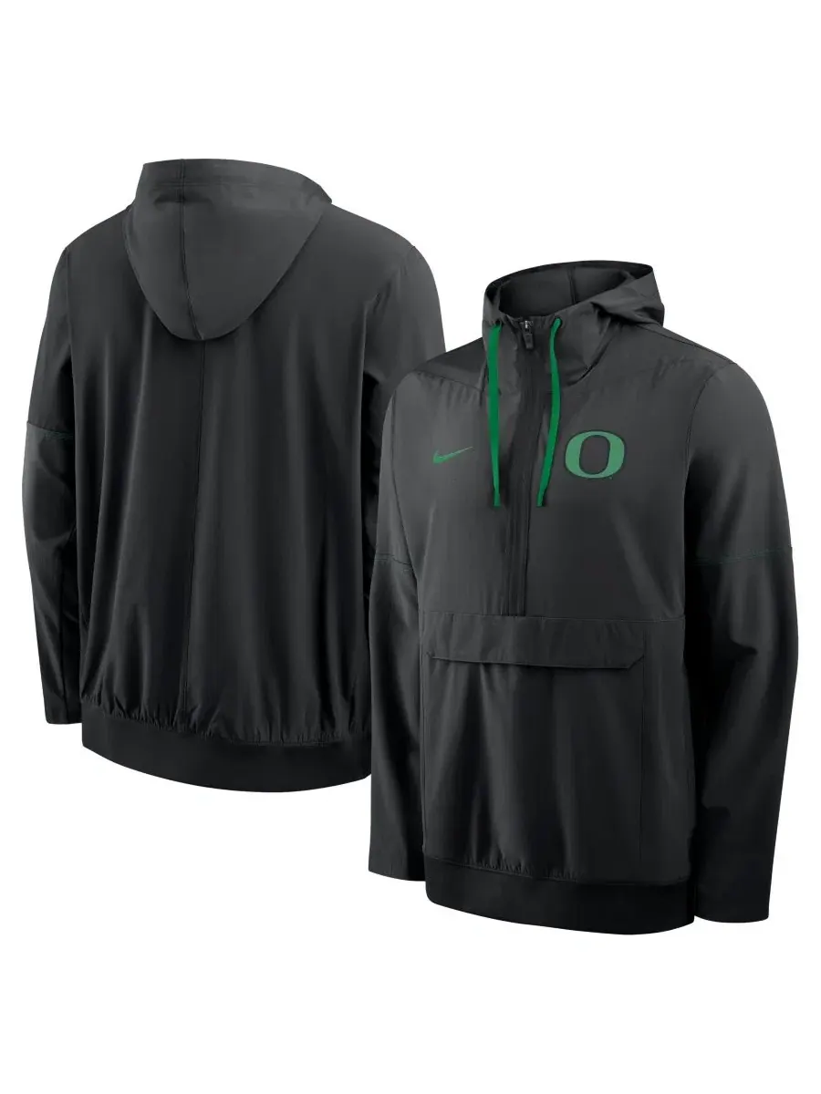 Анорак-худи с капюшоном, половинная молния, с принтом Oregon Ducks Nike