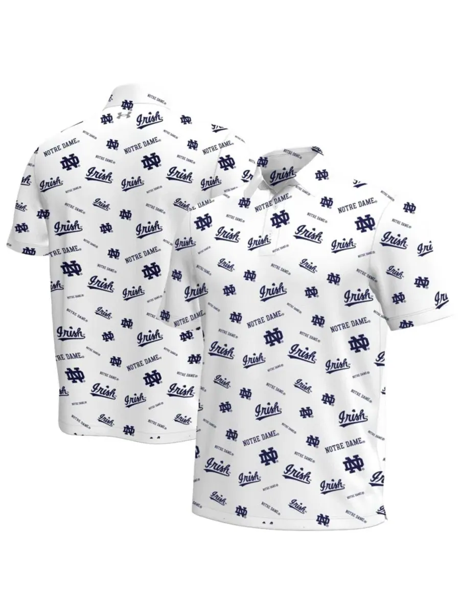 Мужское поло-футболка Notre Dame Fighting Irish Gameday Armourfuse Under Armour