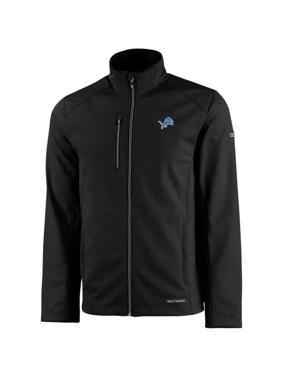 Ветрозащитная куртка с флисом Detroit Lions Evoke Eco Softshell Cutter & Buck — изображение 2 из 3, черный