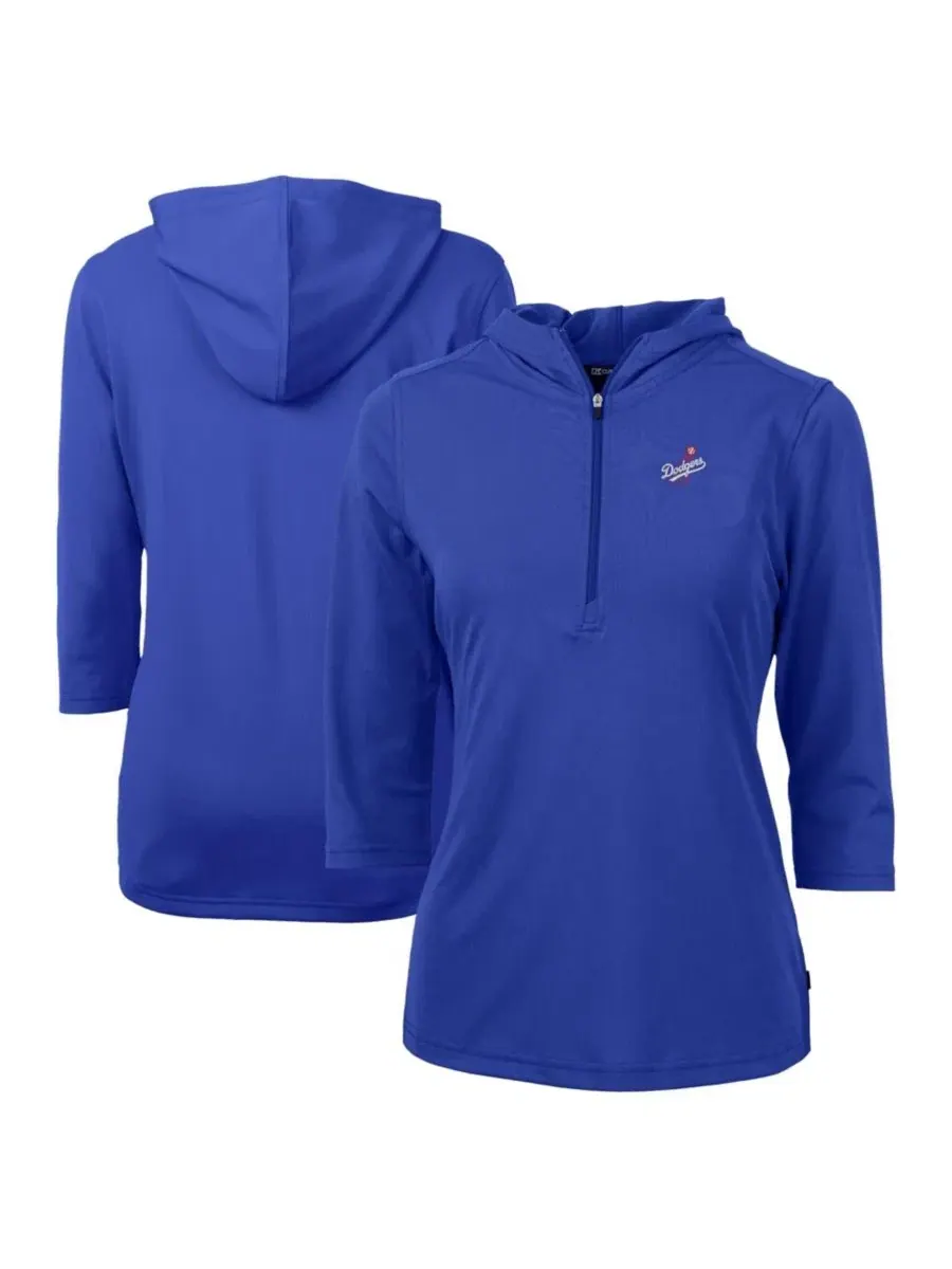 Женский пуловер-худи с половиной застежкой-молнией DryTec Virtue Eco Pique 3/4-Sleeve Half-Zip