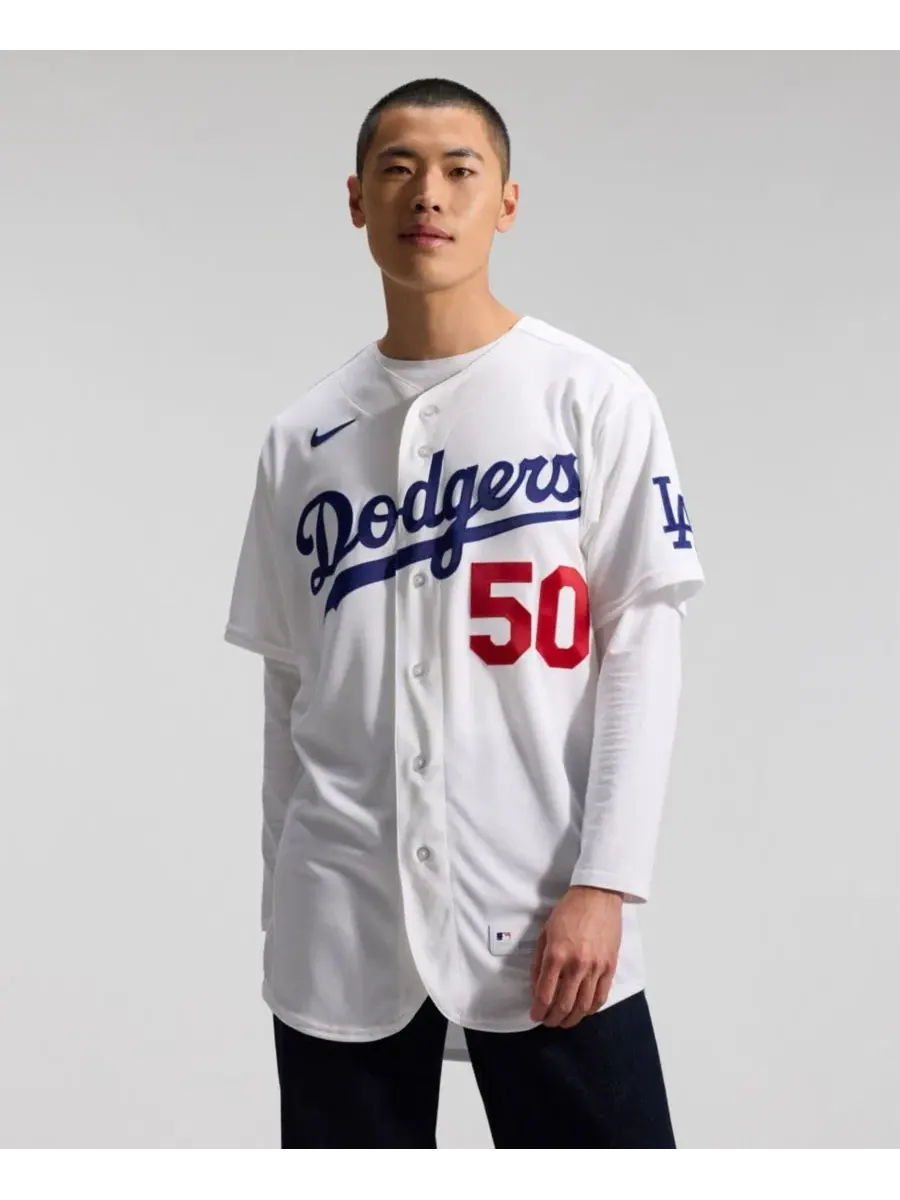 Мужская бейсбольная джерси Mookie Betts Los Angeles Dodgers Home Authentic Nike — изображение 4 из 5, белый