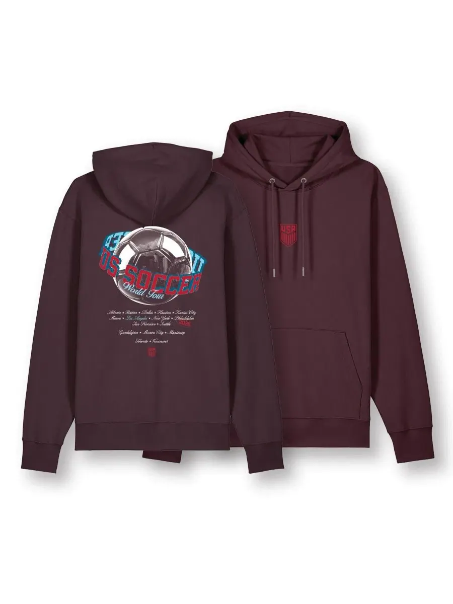Худи оверсайз с принтом Los Angeles Globe Uscape Apparel