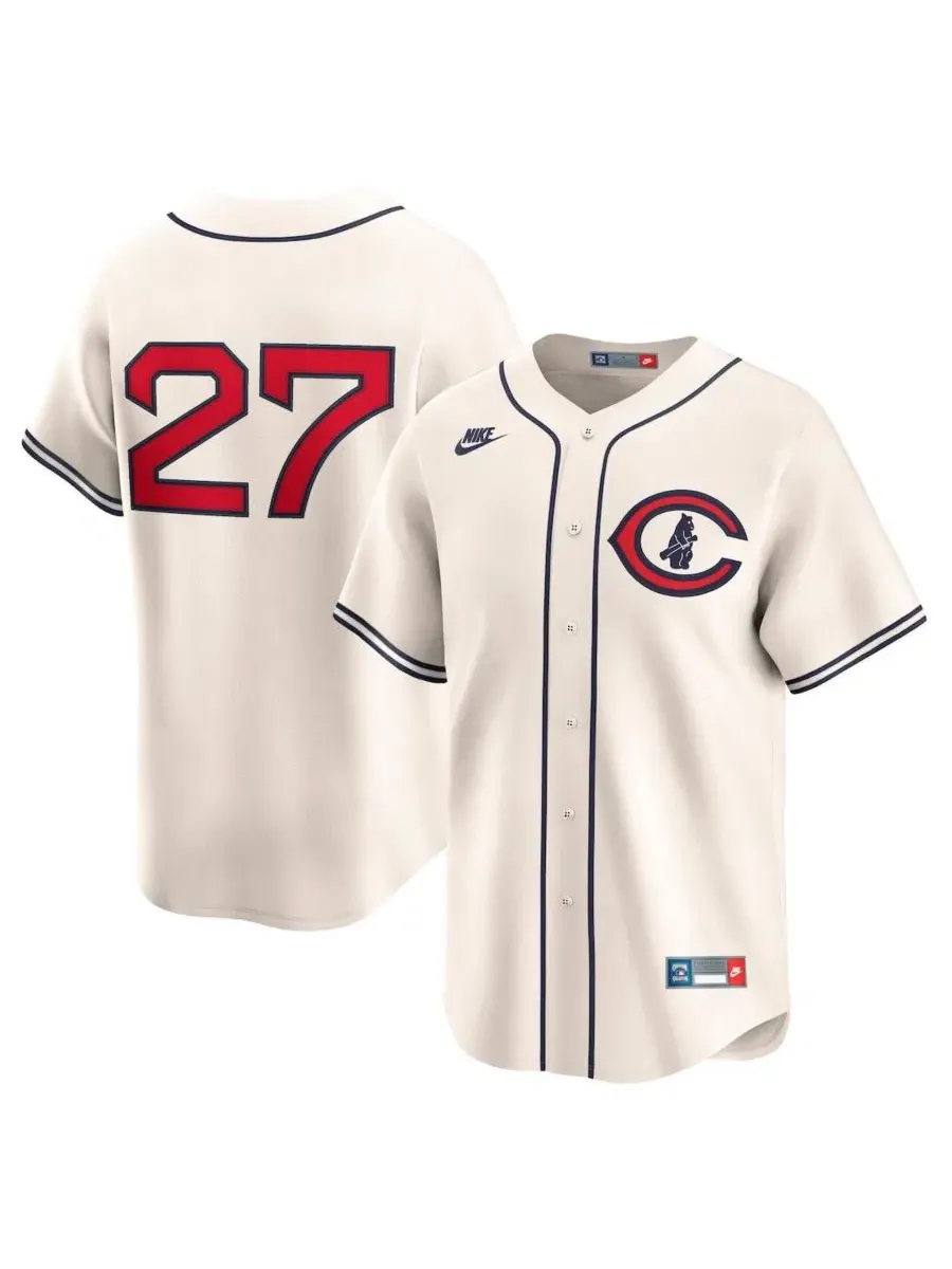 Мужская ретро-джерси Seiya Suzuki Cream Chicago Cubs Throwback Cooperstown Collection Limited Nike