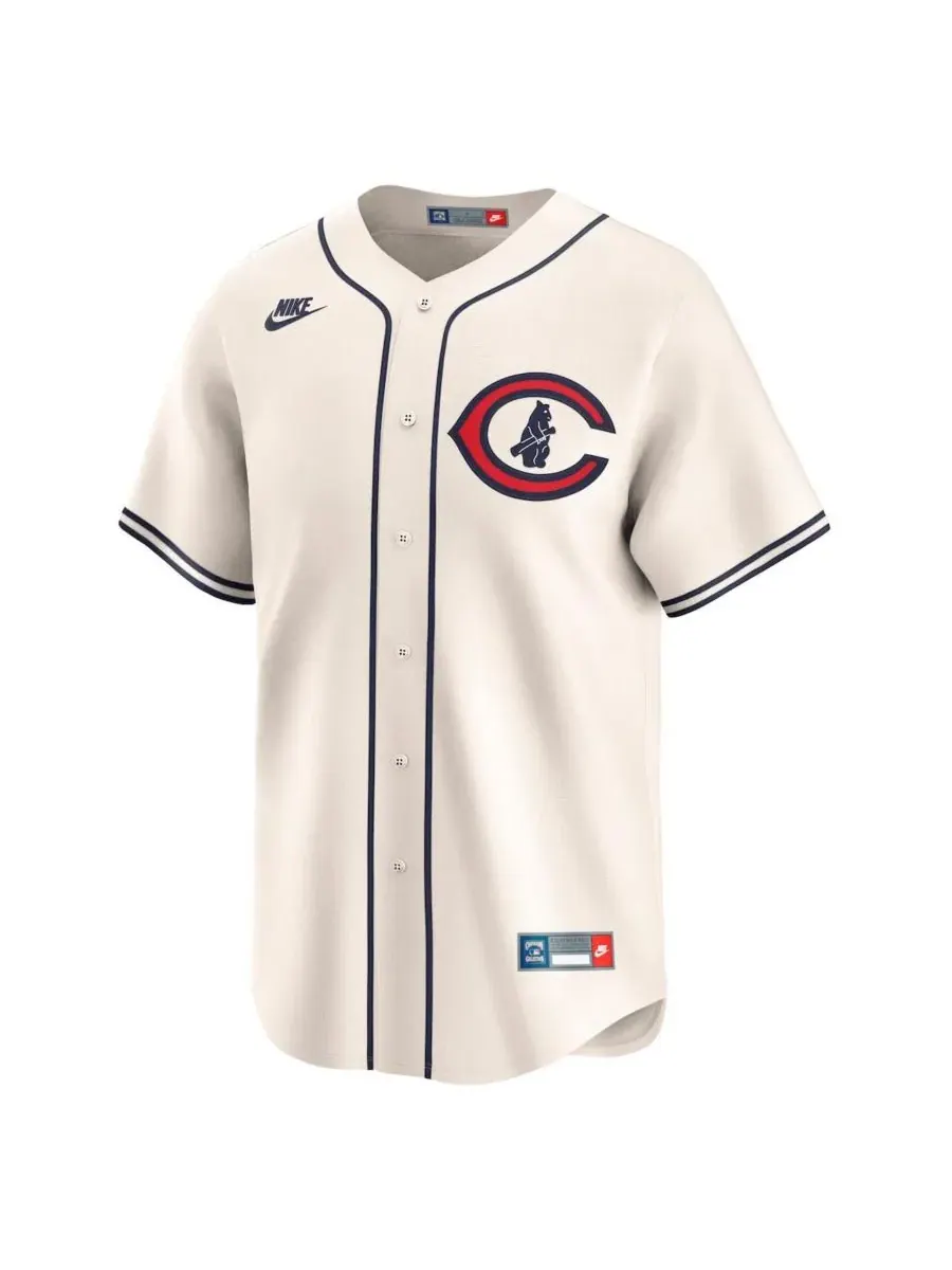 Мужская ретро-джерси Seiya Suzuki Cream Chicago Cubs Throwback Cooperstown Collection Limited Nike — изображение 3 из 3
