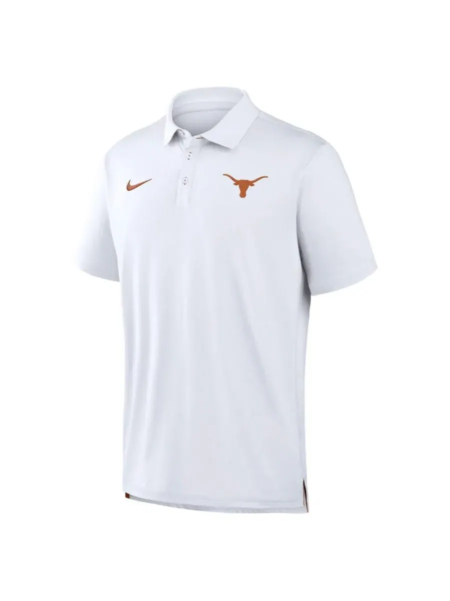Поло Dri-FIT с вышивкой Texas Longhorns Nike — изображение 2 из 4, белый оранжевый