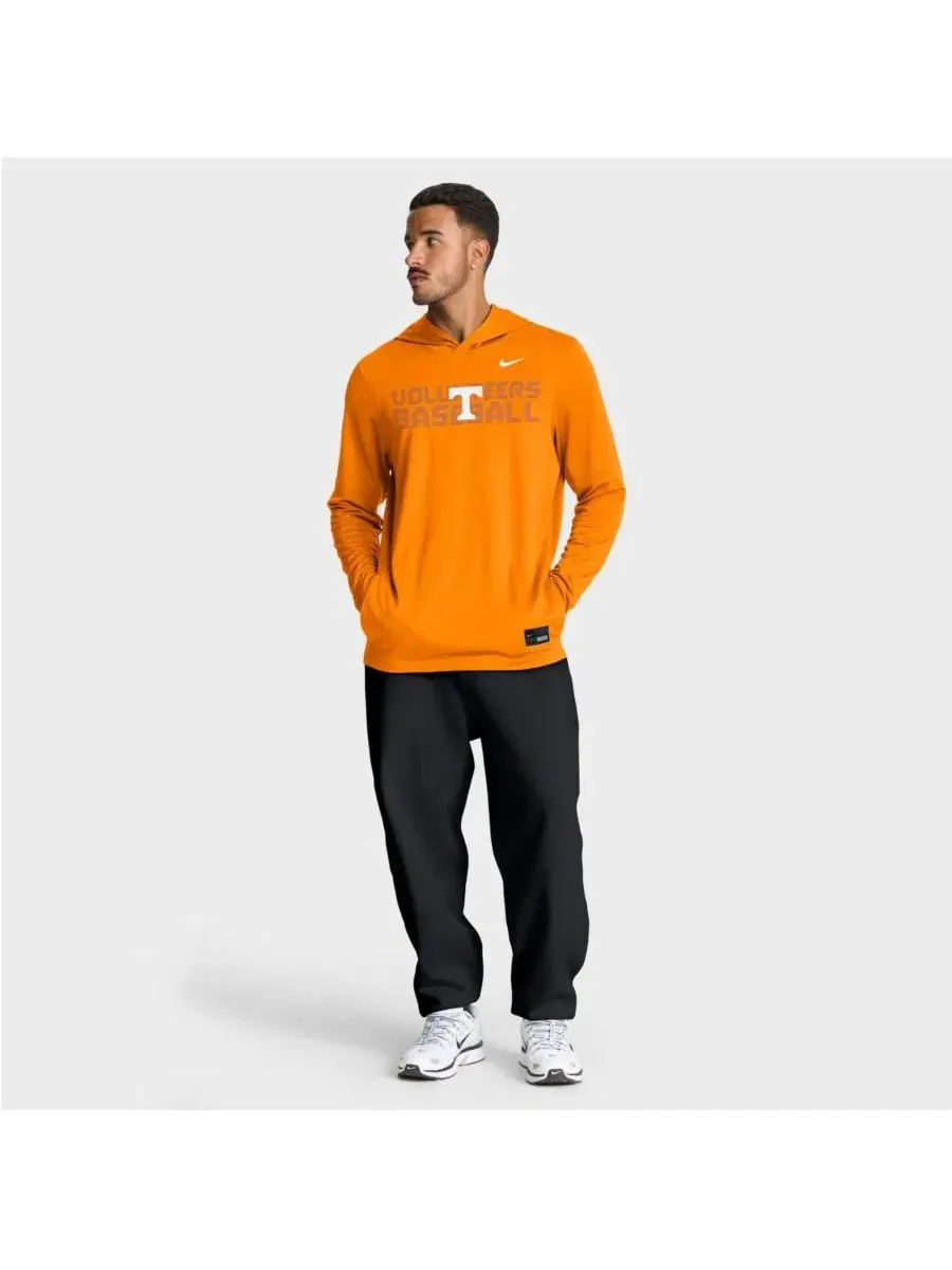 Футболка с капюшоном и длинным рукавом Tennessee Volunteers Dugout Dri-FIT Nike — изображение 3 из 4, оранжевый