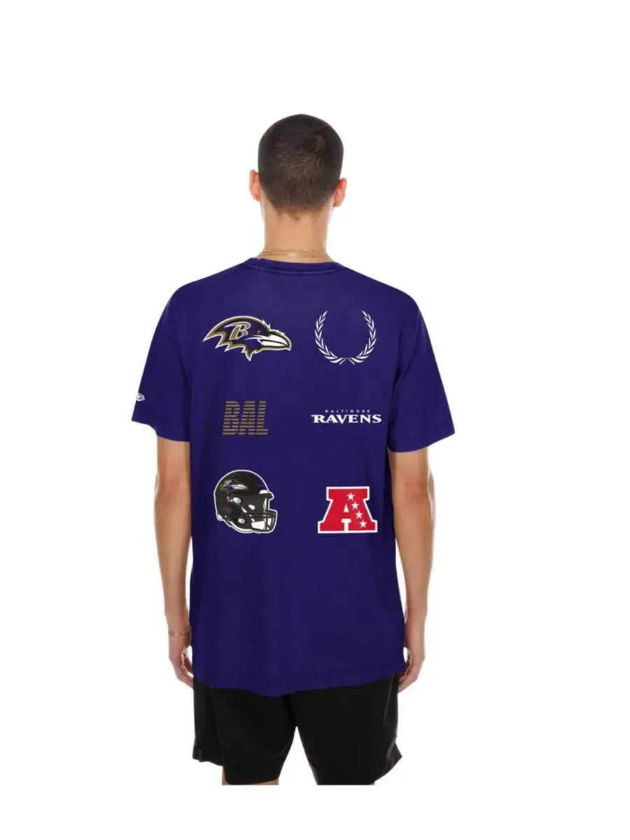 Футболка с длинным рукавом с принтом Baltimore Ravens Match New Era — изображение 3 из 5, фиолетовый