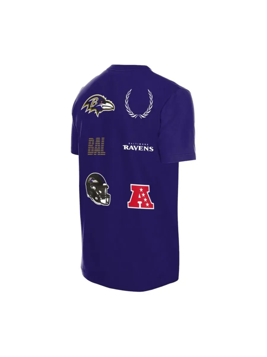 Футболка с длинным рукавом с принтом Baltimore Ravens Match New Era — изображение 5 из 5, фиолетовый