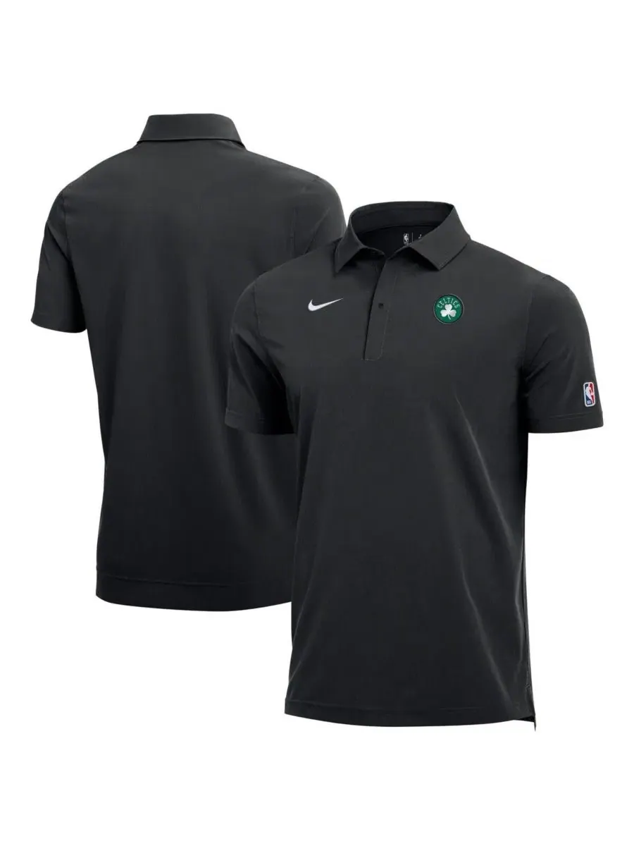 Поло для тренера Boston Celtics 2025/26 Authentic Dri-FIT Black White Nike