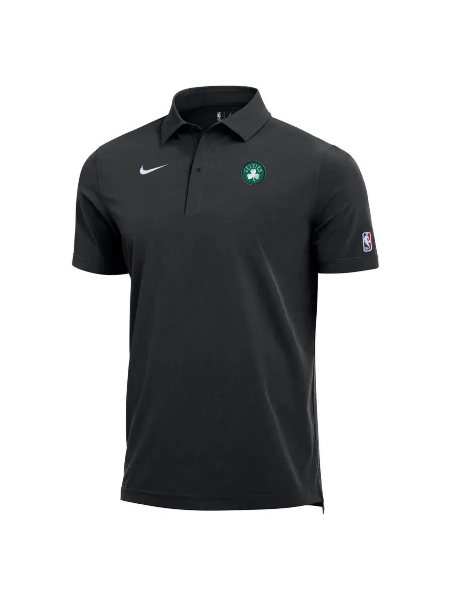 Поло для тренера Boston Celtics 2025/26 Authentic Dri-FIT Black White Nike — изображение 2 из 3, черный белый