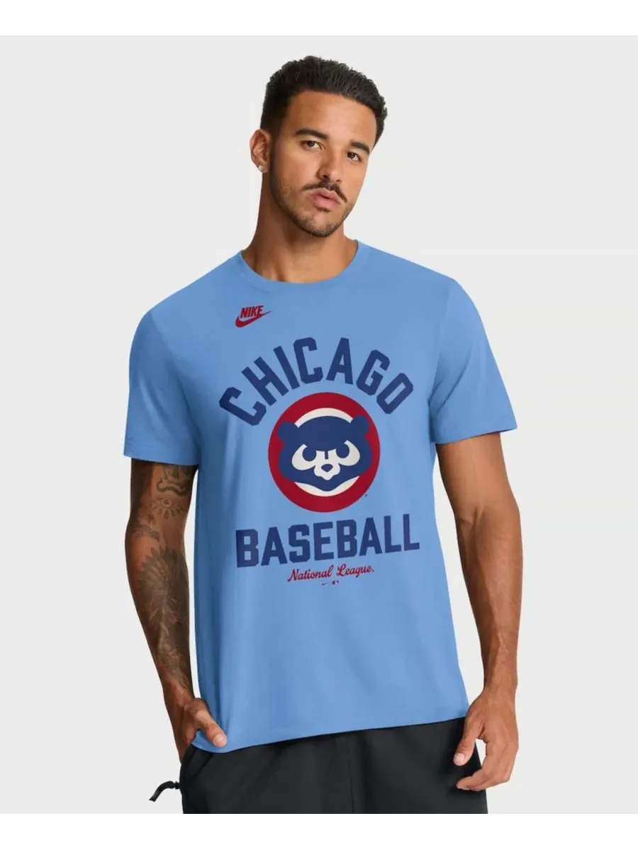 Футболка с коротким рукавом, ретро-дизайн, Chicago Cubs Nike