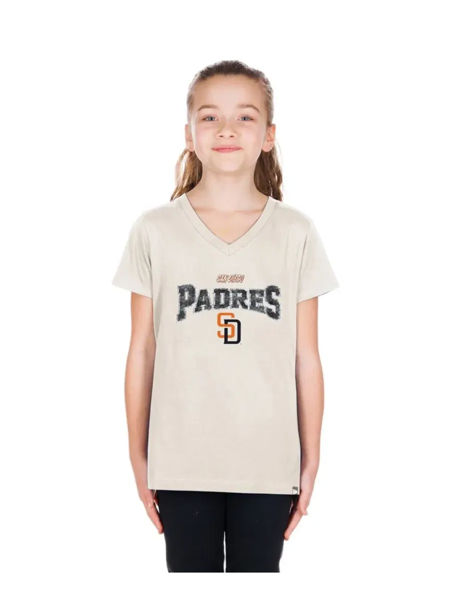 Футболка с V-образным вырезом и пайетками San Diego Padres 2026 City Connect Flip Sequin V-Neck