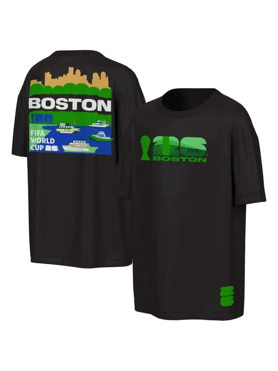 Футболка с принтом FIFA World Cup 2026 Boston Big City Poster Outerstuff