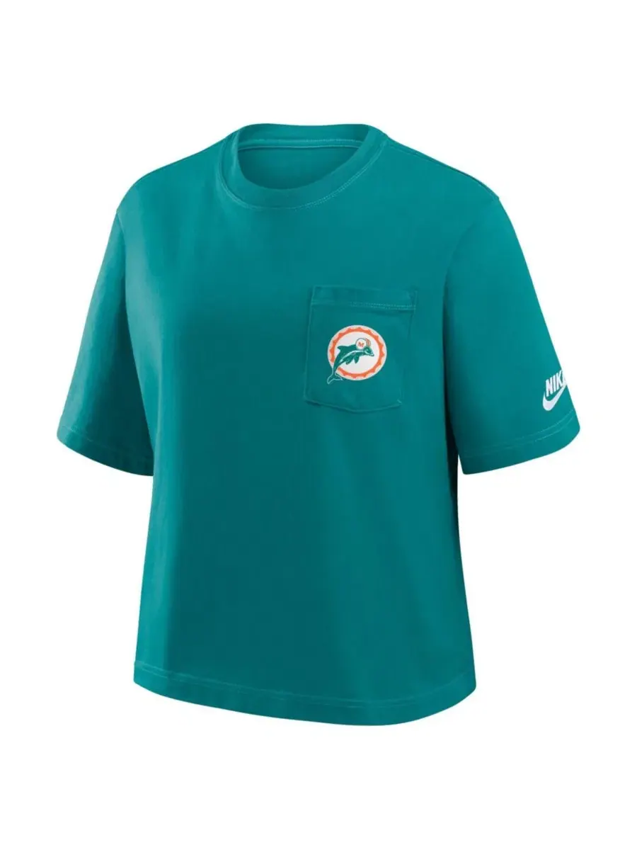 Футболка свободного кроя с карманом Rewind Pocket Boxy Nike — изображение 2 из 2, голубой